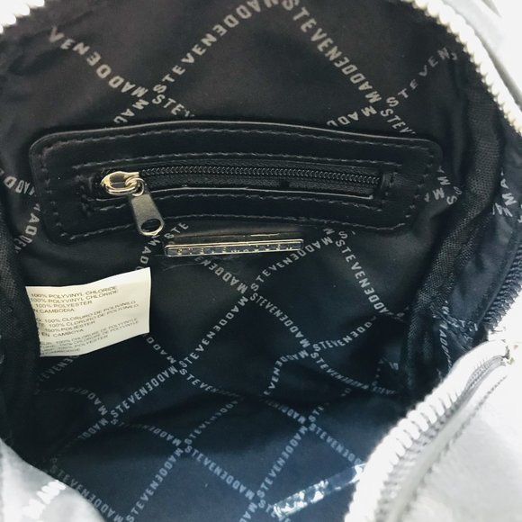 STEVE MADDEN Black  BVIKI mini backpack/sling bag  Size: W:7" H:7" D:4" - Picture 5 of 6